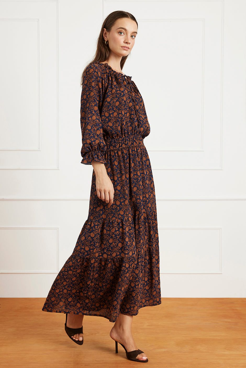 Esme Dress in Navy Batik