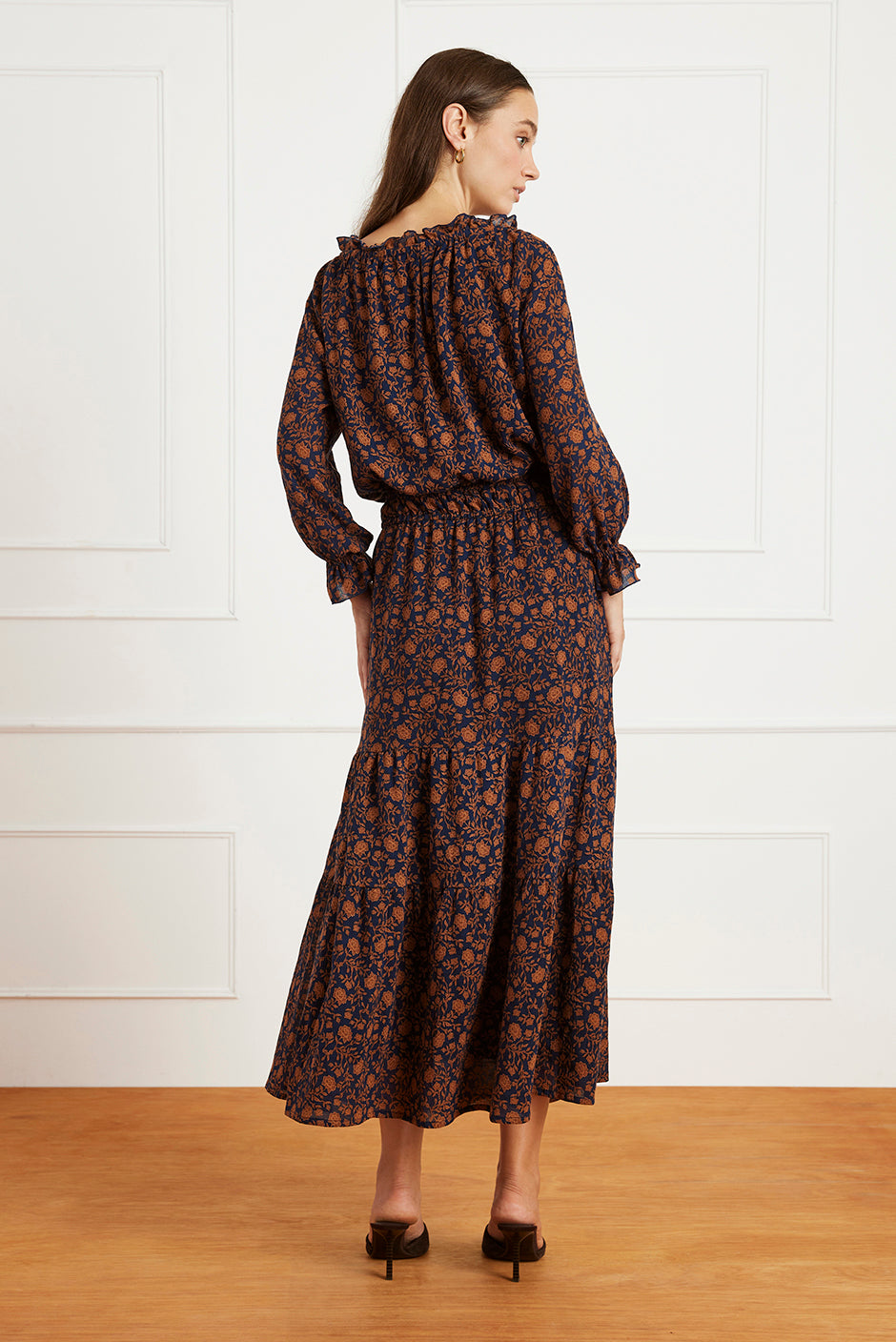 Esme Dress in Navy Batik