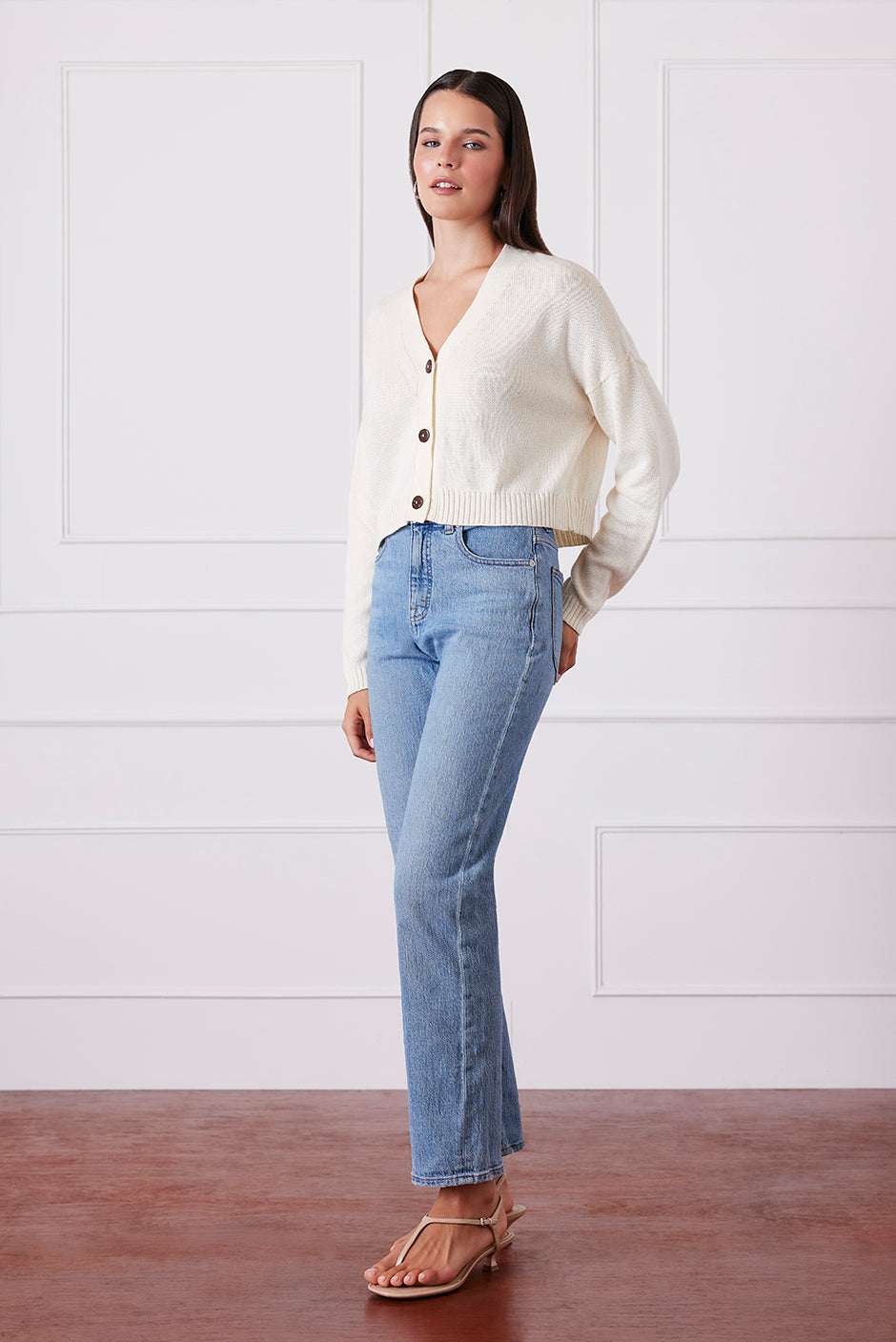 Diana Cardigan in Oat Milk