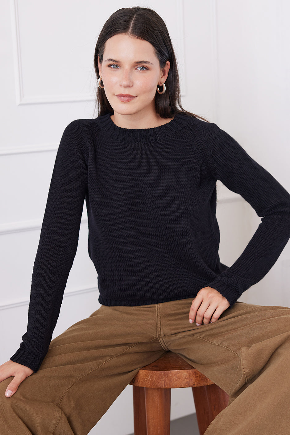 Sloane Crewneck in Black