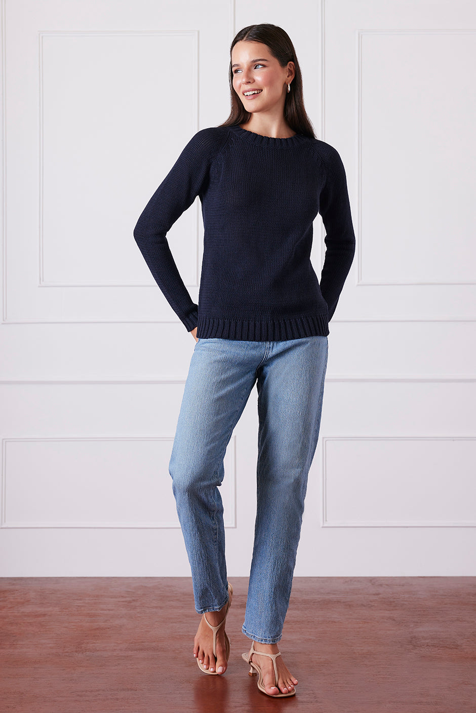 Sloane Crewneck in Midnight Navy