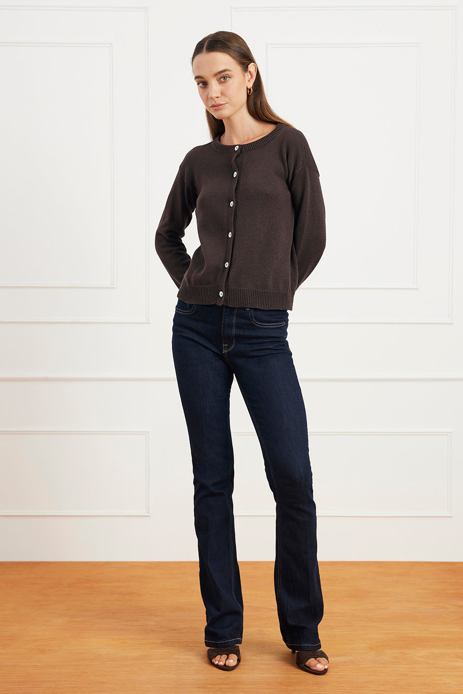 Ruthie Cardigan in Cacao
