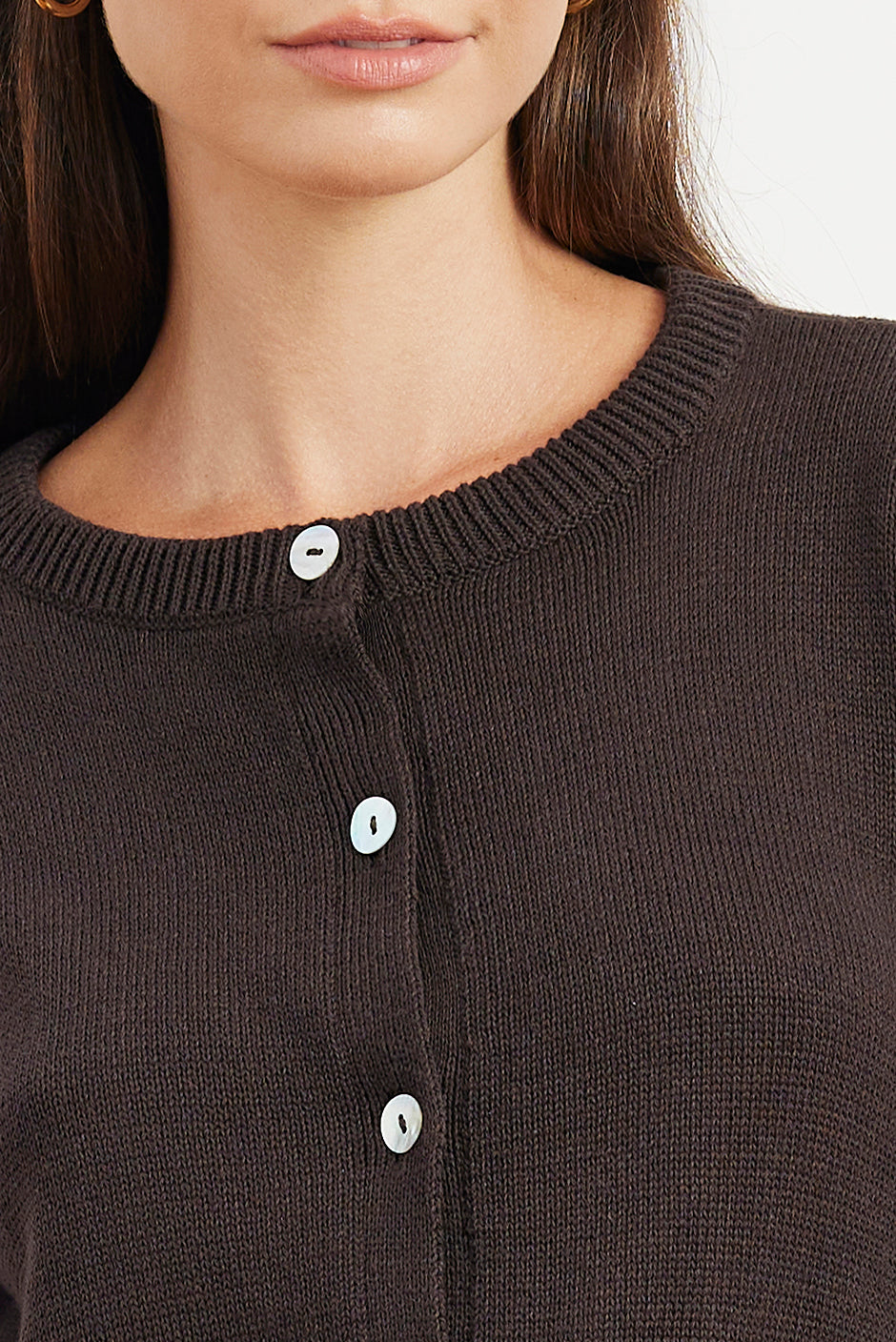 Ruthie Cardigan in Cacao