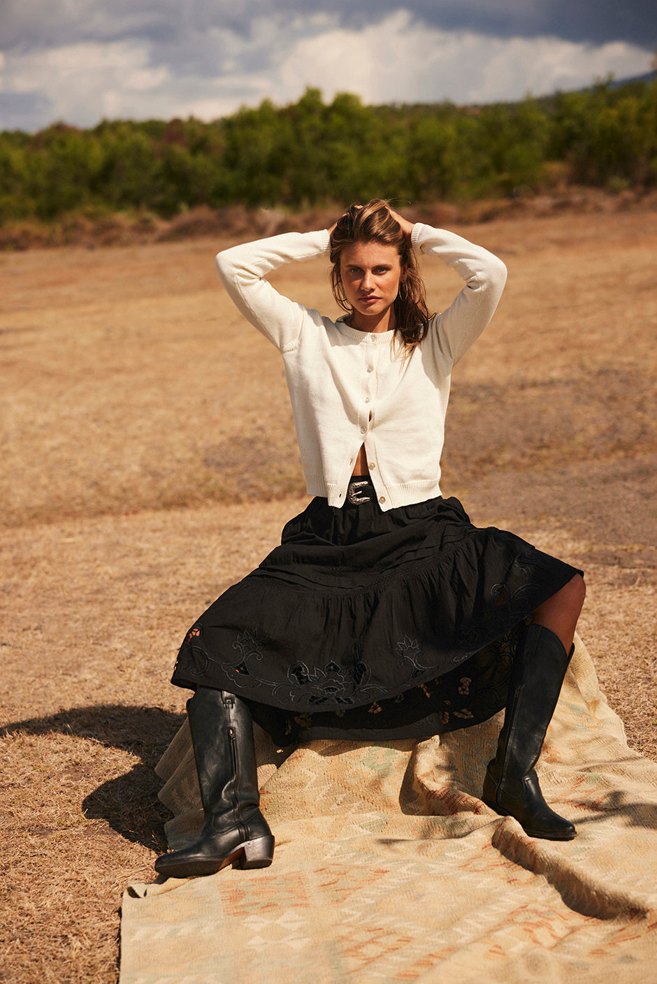 Ruthie Cardigan in Oat Milk