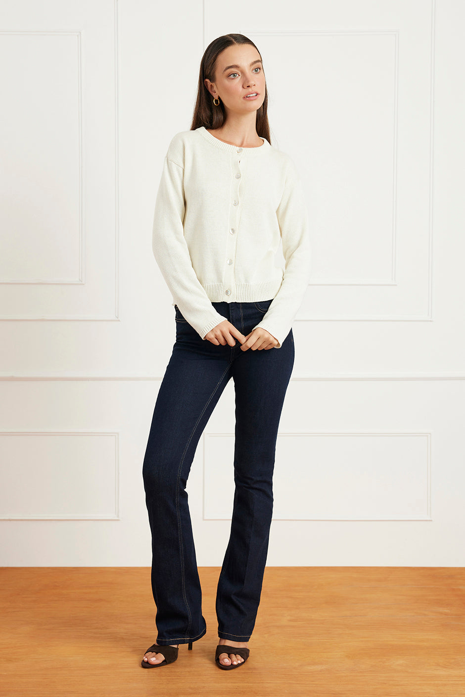 Ruthie Cardigan in Oat Milk