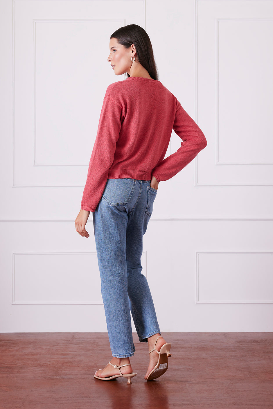 Ruthie Cardigan in Vintage Red