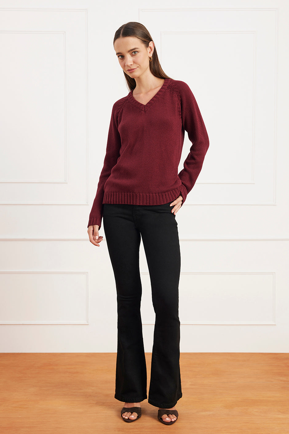 Selene Sweater in Burgundy