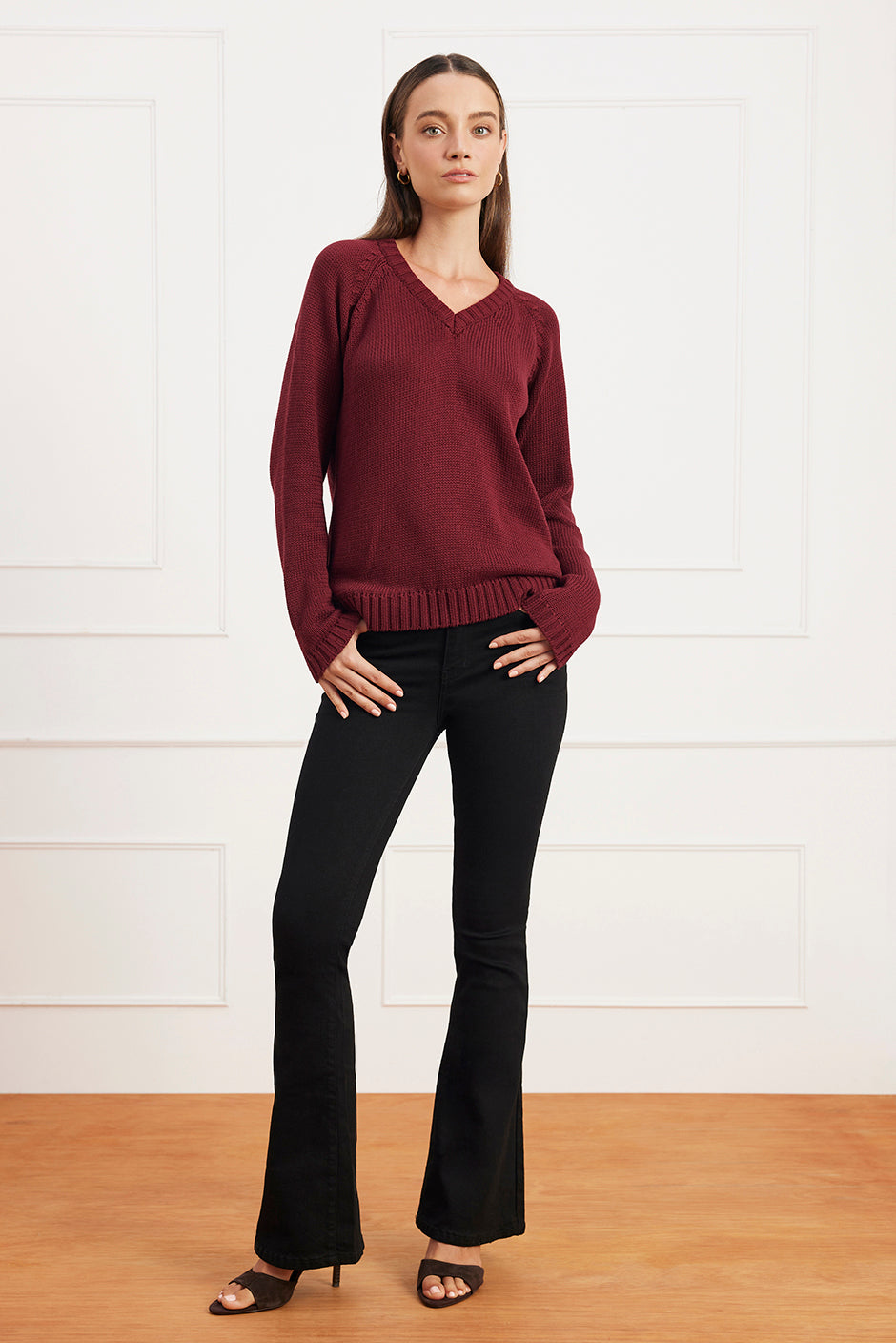 Selene Sweater in Burgundy