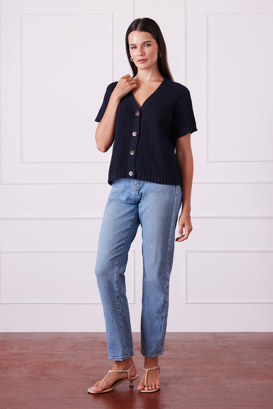 Margot Cardigan in Midnight Navy