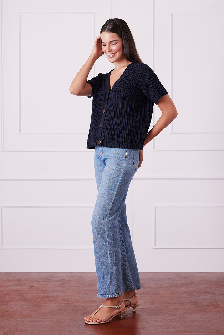 Margot Cardigan in Midnight Navy