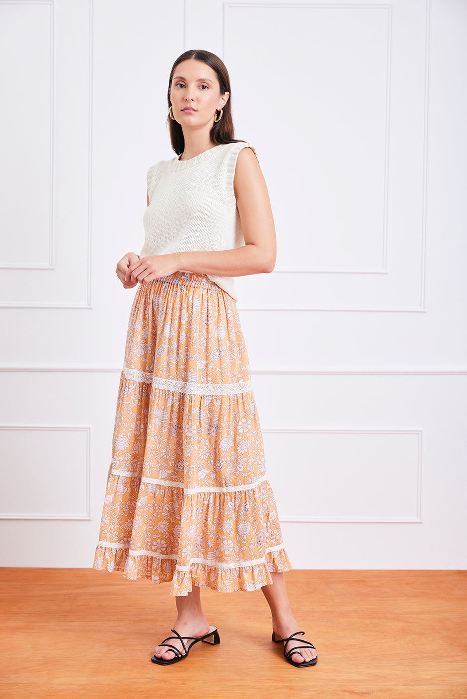 Colette Skirt in Poppy Garden