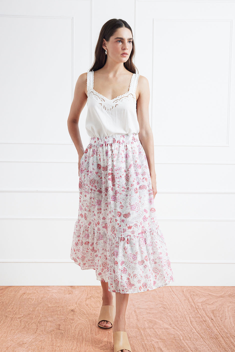 Wren Skirt in Sundrenched Garden