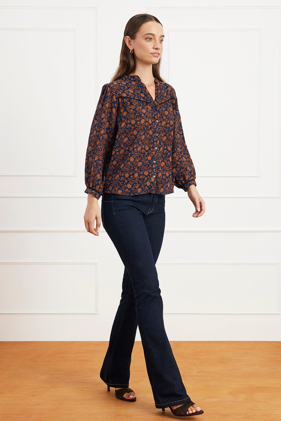 Anna Shirt in Navy Batik