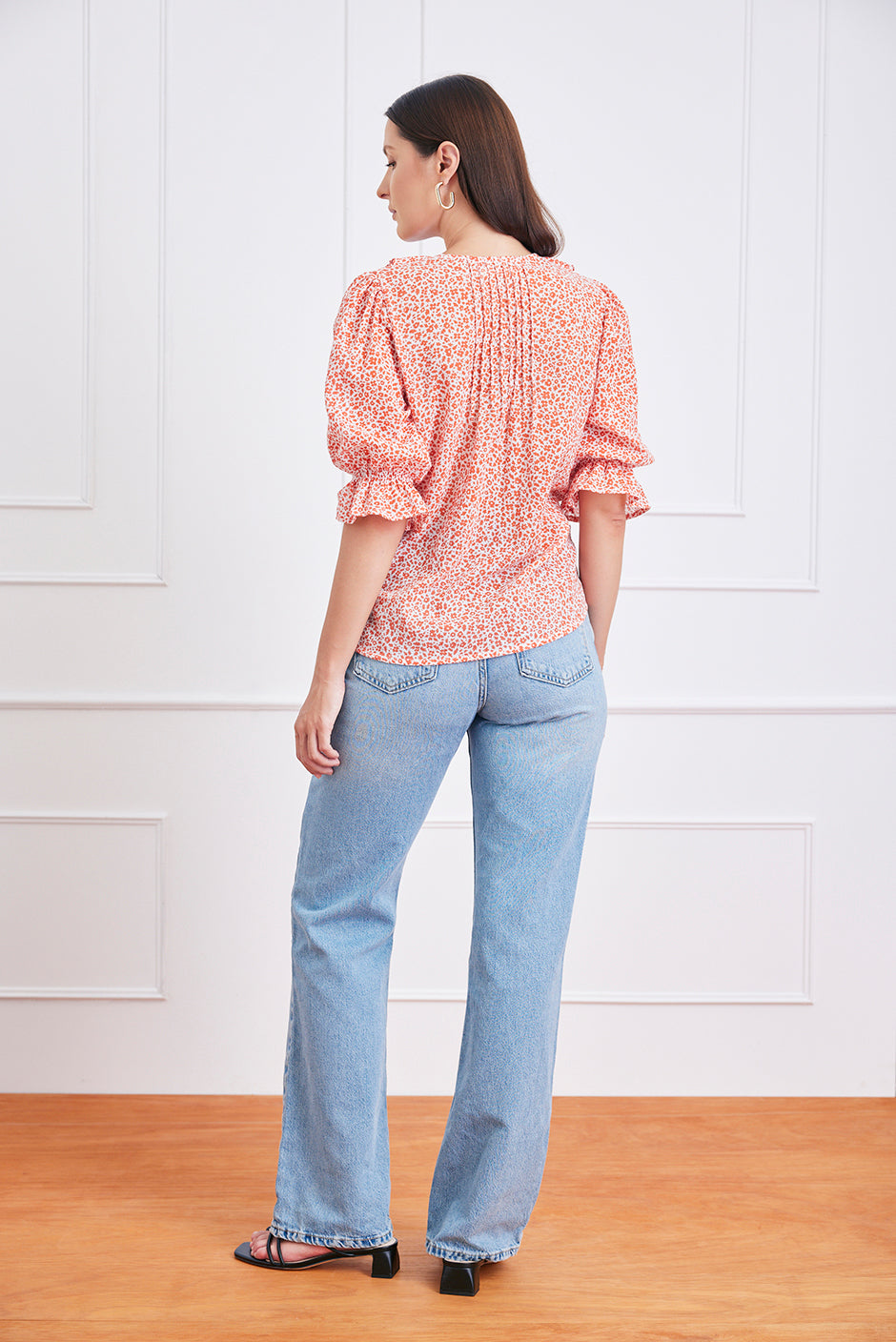 Chloe Shirt in Chili Vintage Bloom