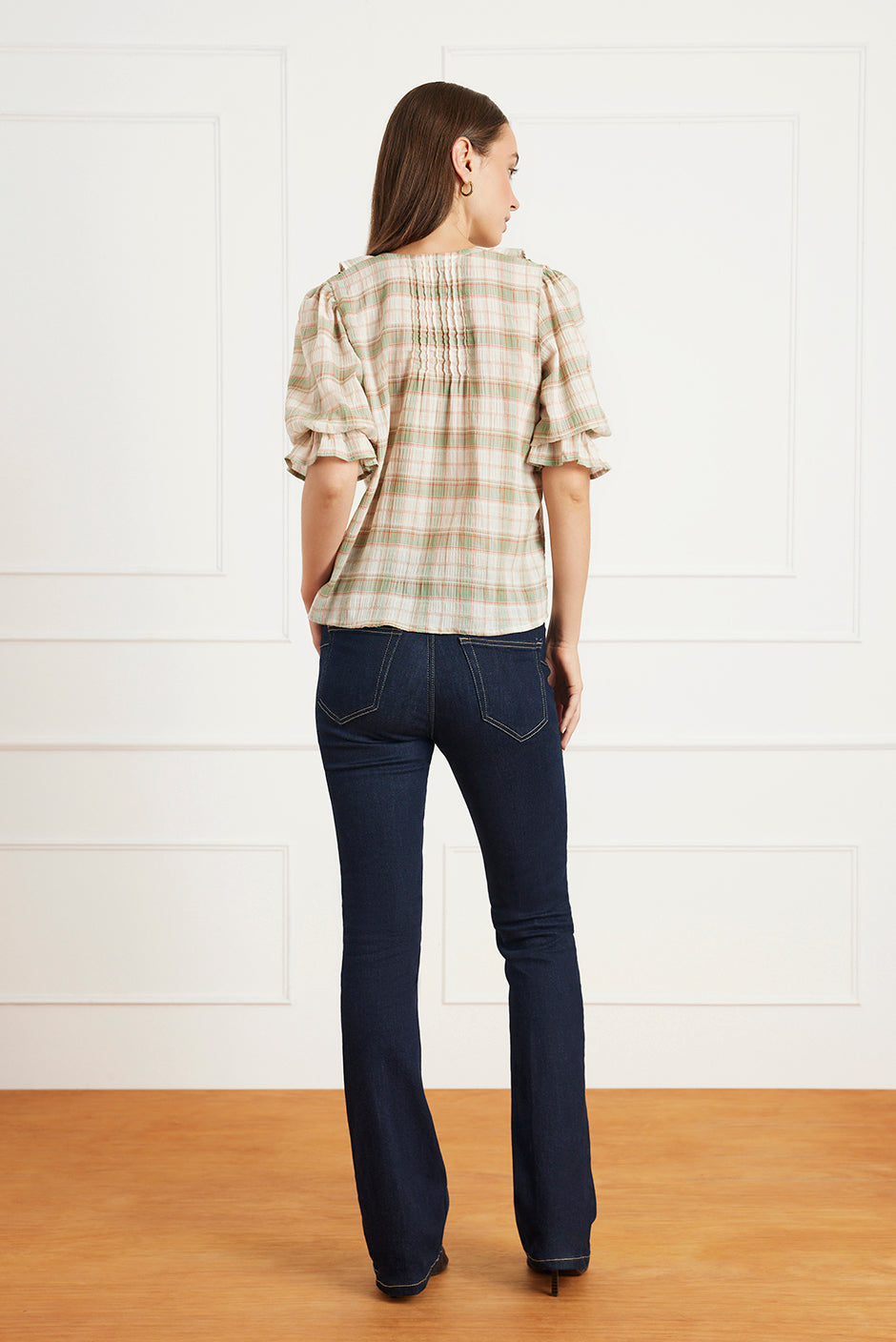 Chloe Shirt in Olive Plaid