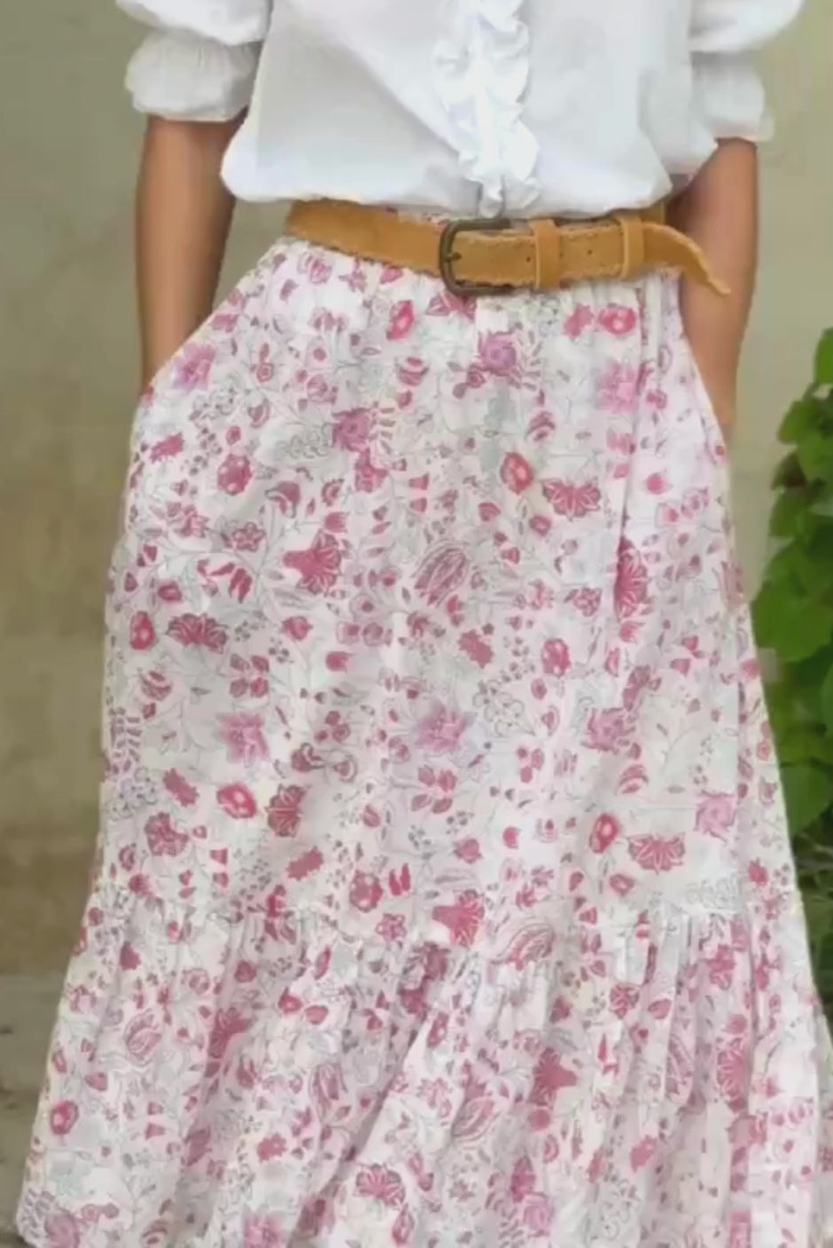 Wren Skirt in Sundrenched Garden