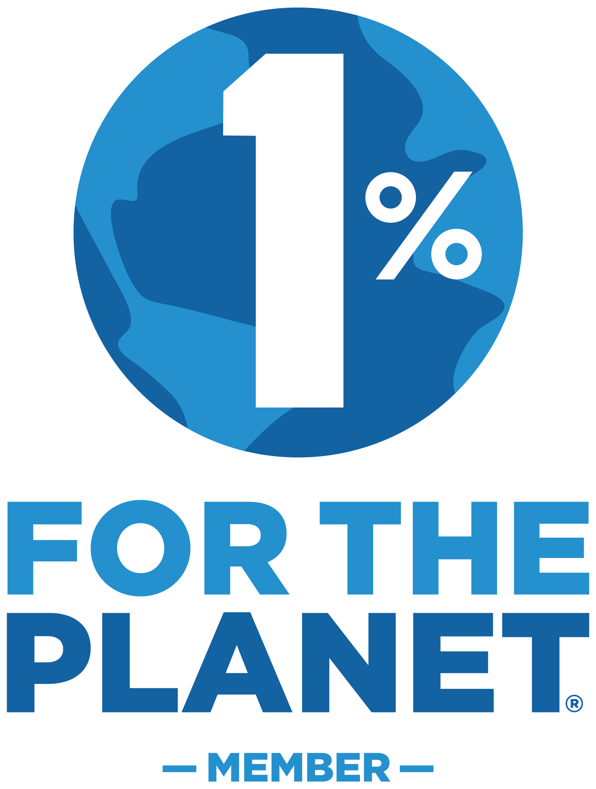 1% for the Planet Badge of giving for Sustainable Fashion Brand