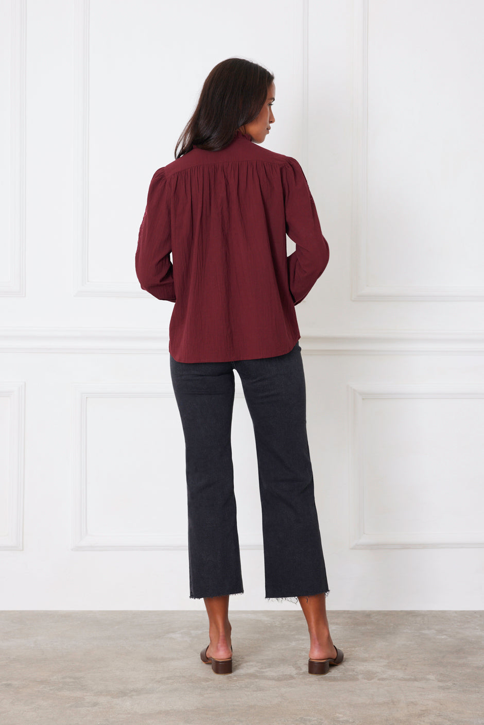 Camilla Blouse in Cranberry