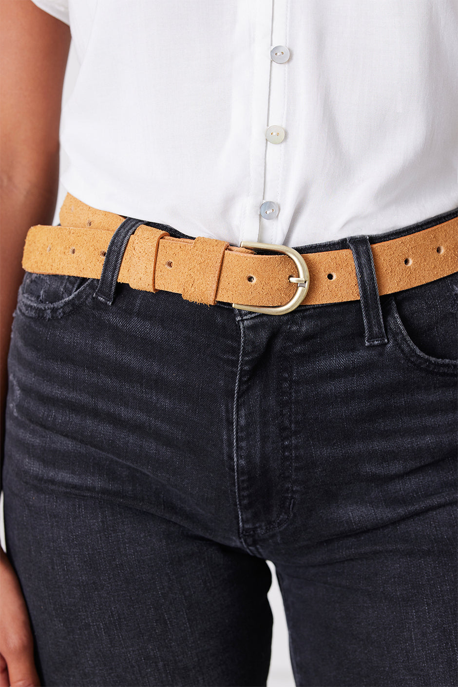 Isabel Belt in Brushed Suede