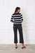 Stripe Sloane Crewneck in Black