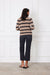 Stripe Sloane Crewneck in Mocha