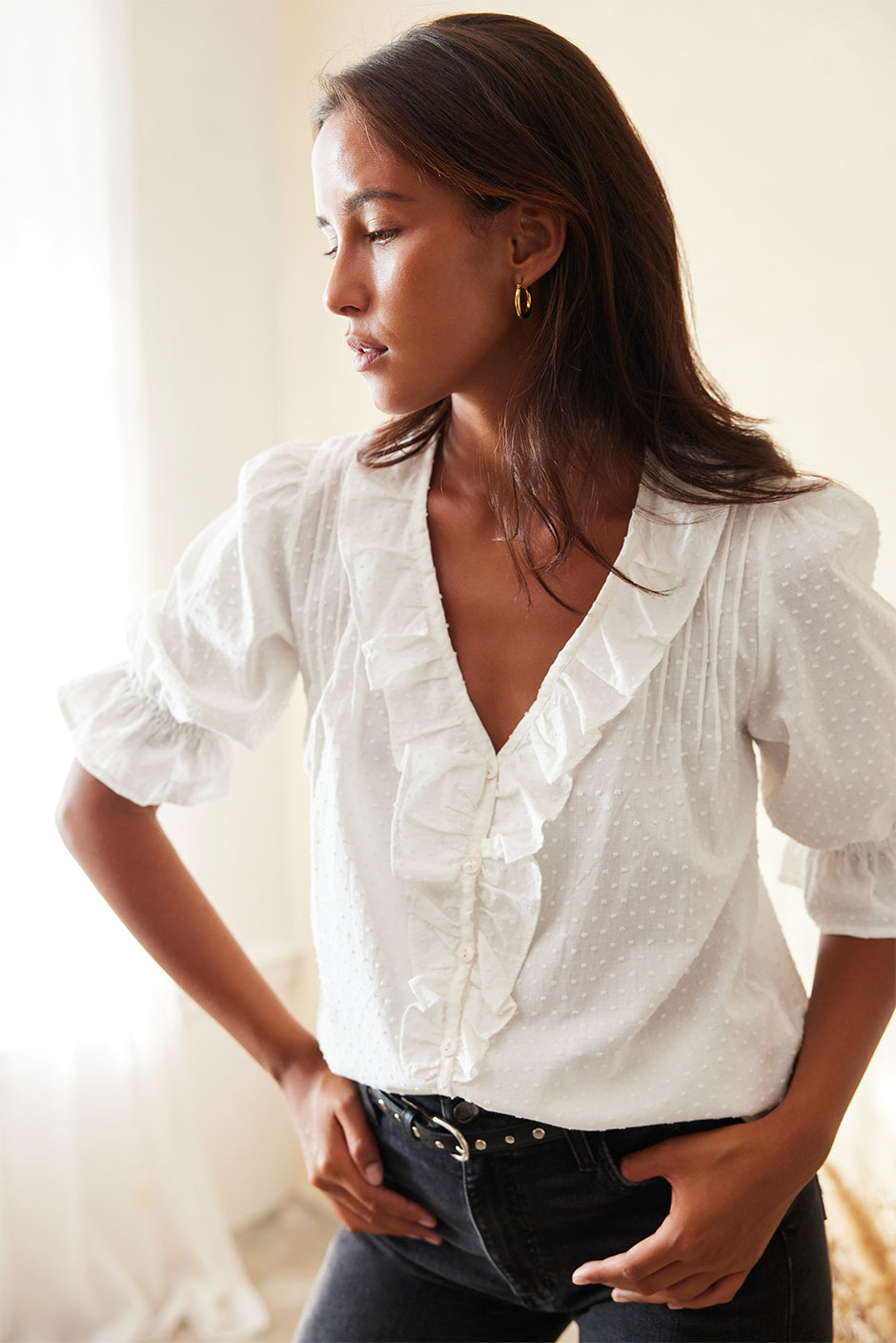 Chloe Shirt in White Chloe Shirt in White