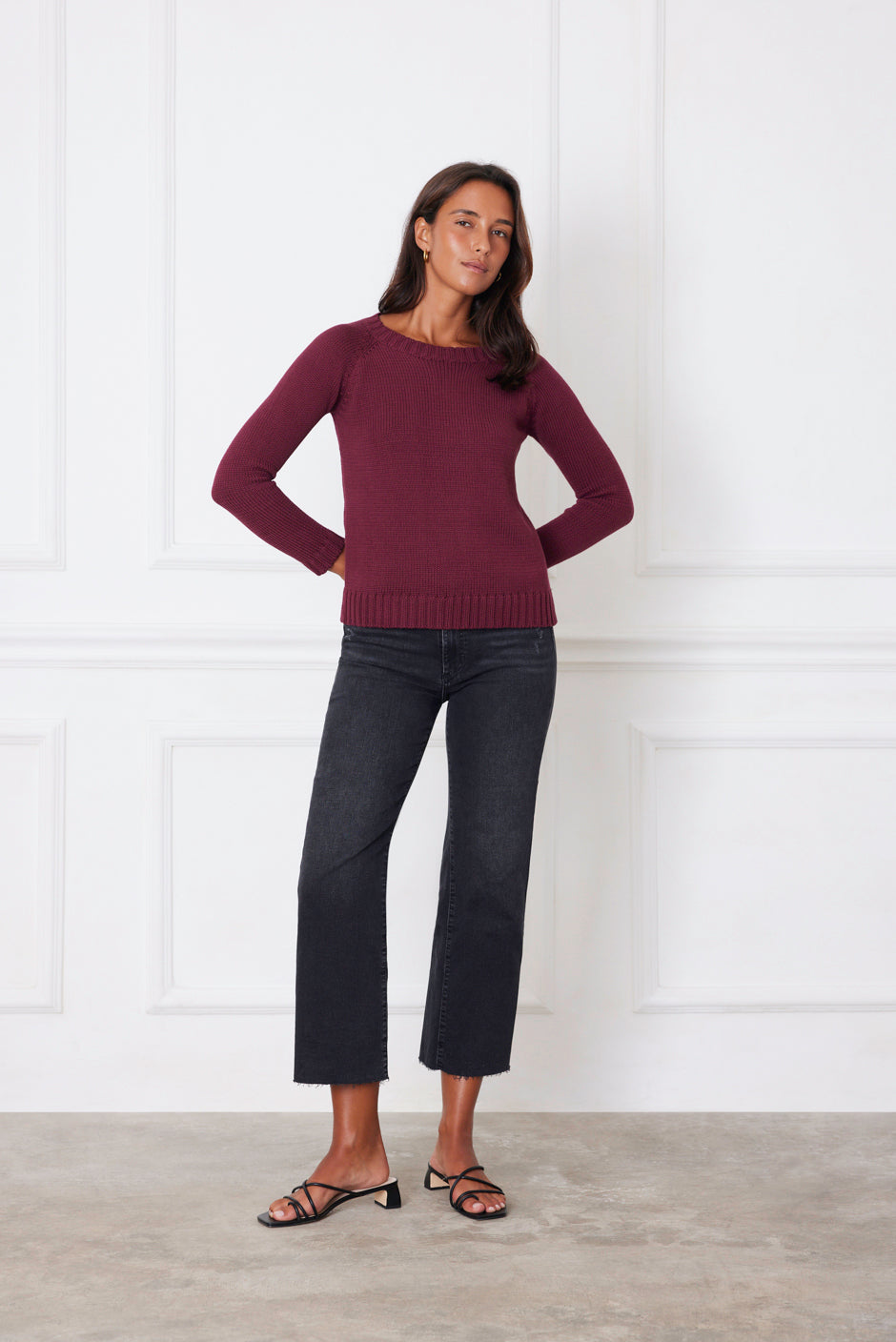 Sloane Crewneck in Plum