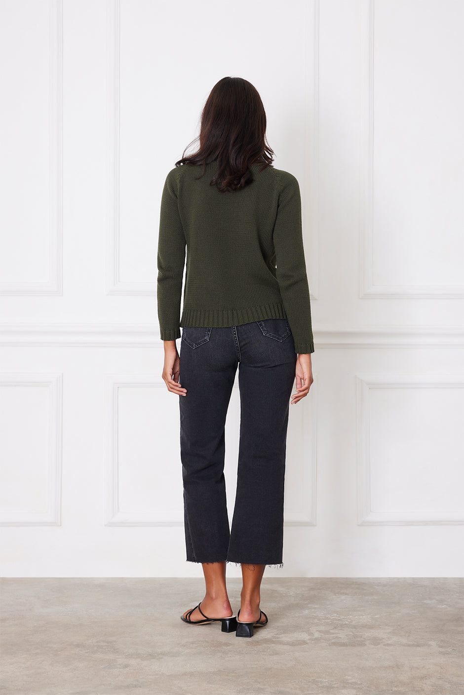 Sloane Crewneck in Forest Green