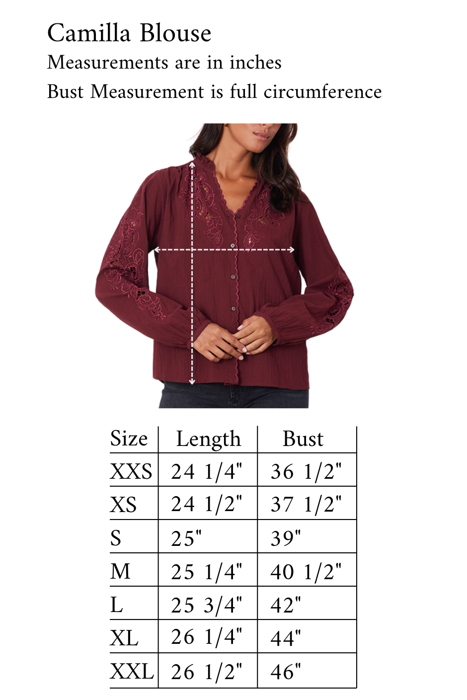 Camilla Blouse in Cranberry