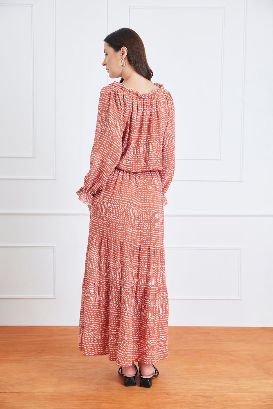 Esme Dress in Saffron Dot