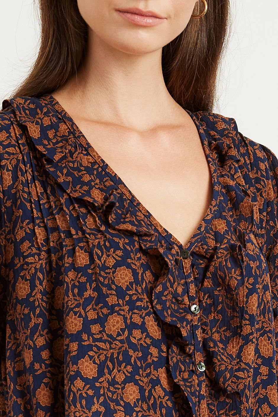 Chloe Mini Dress in Navy Batik