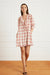 Chloe Mini Dress in Clay Plaid