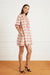 Chloe Mini Dress in Clay Plaid