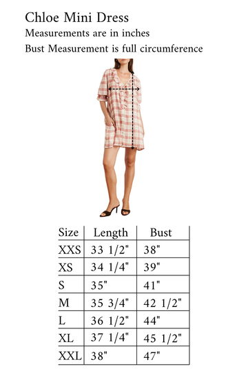 mini dress length Size Chart line dress with a sleeveless spaghetti Sustainable & Luxury Cotton Plaid