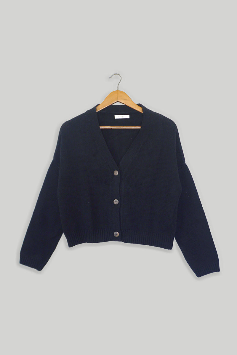 Diana Cropped Cardigan, Ochre