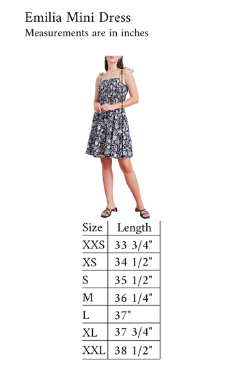 Emilia Mini Dress Midnight Garden / XXS