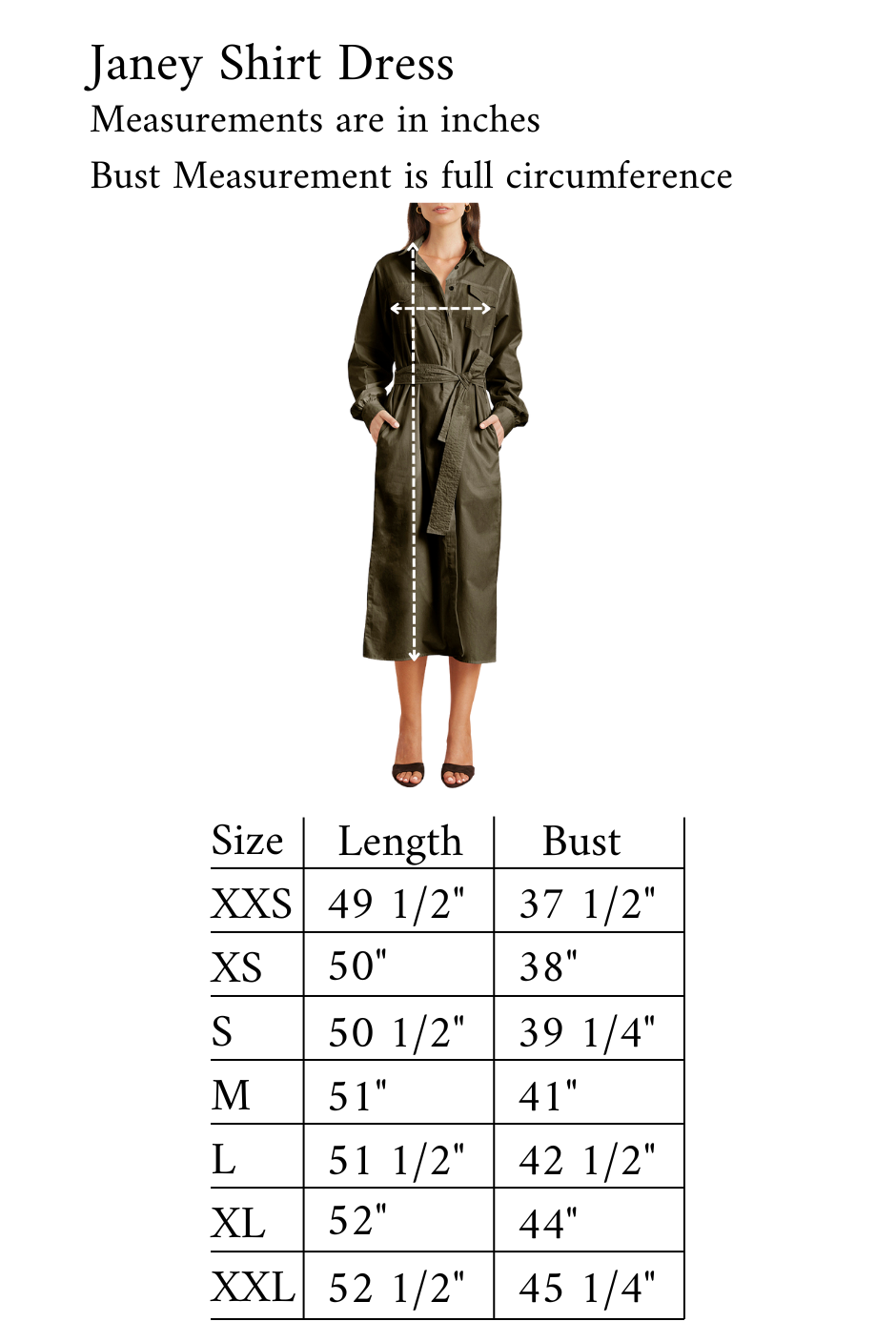 Janey Shirt Dress in Olive Green
