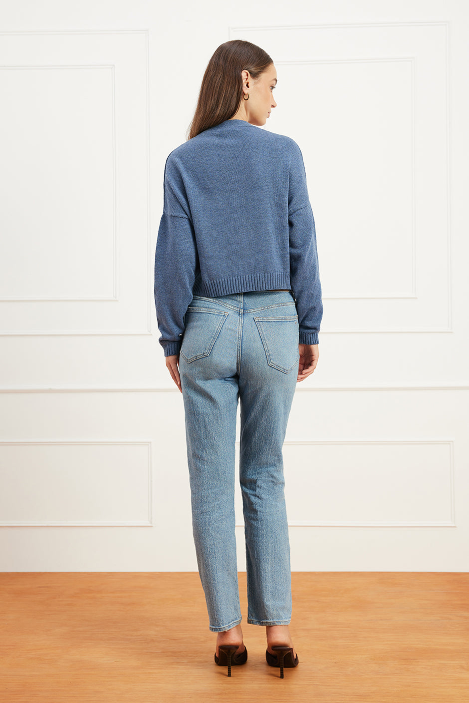 Diana Cardigan in Denim Blue