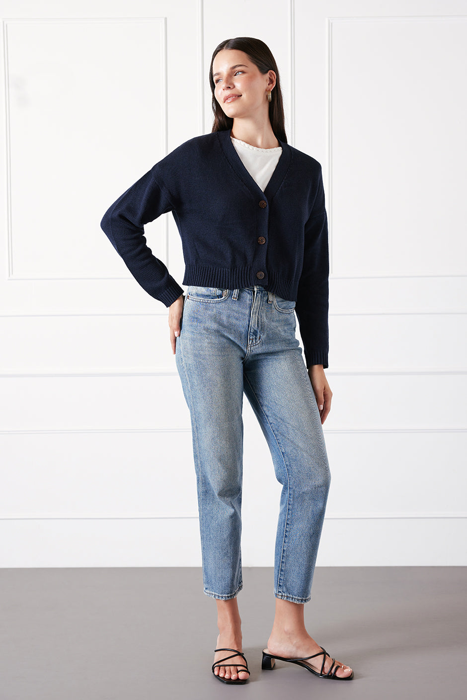 Diana Cardigan in Midnight Navy