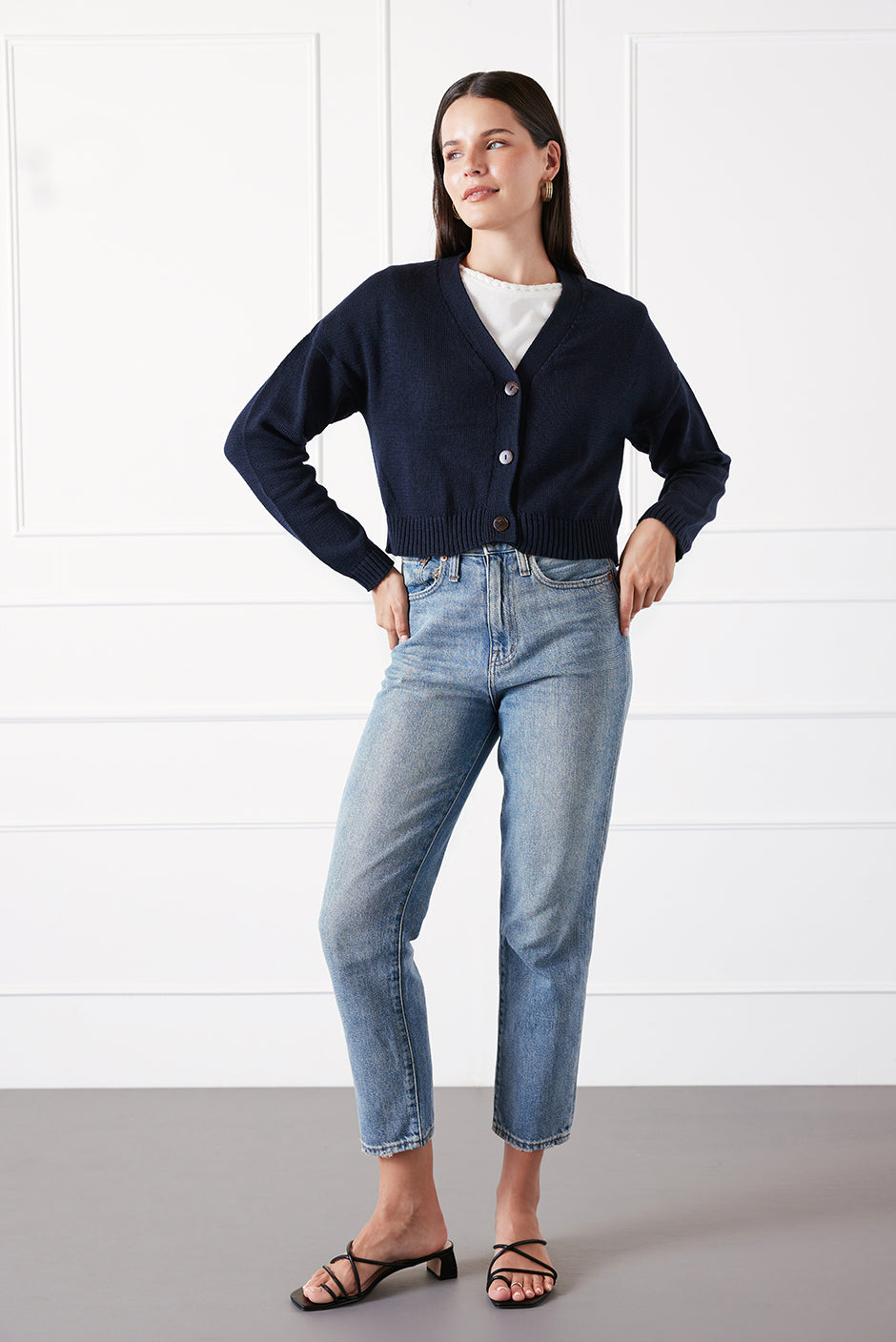 Diana Cardigan in Midnight Navy