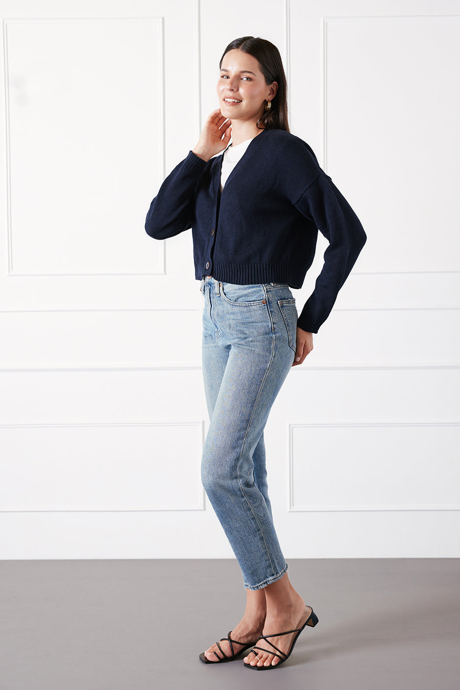 Diana Cardigan in Midnight Navy