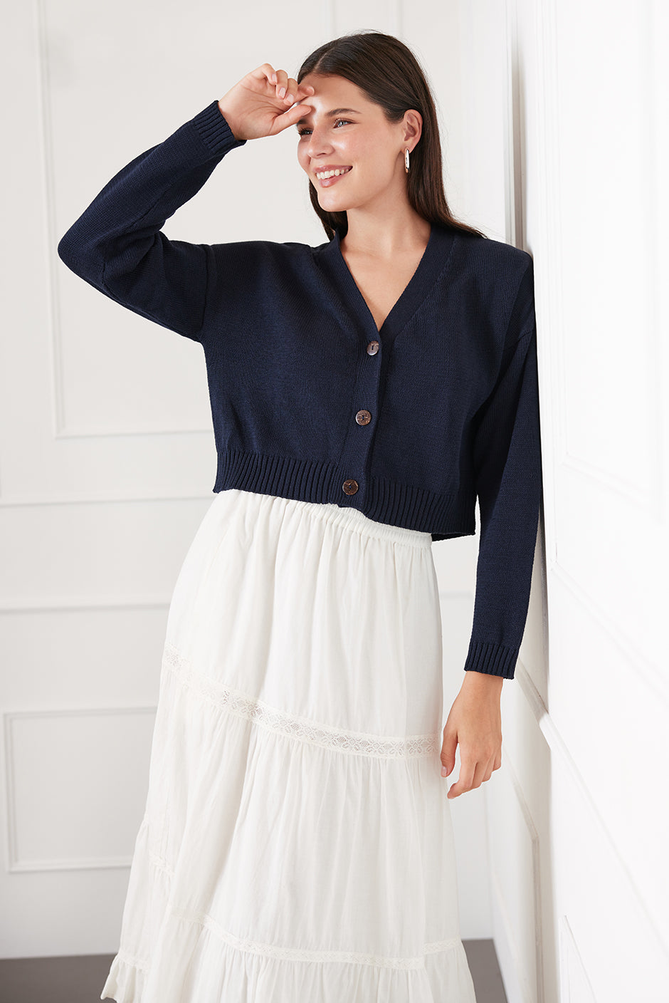 Diana Cardigan in Midnight Navy