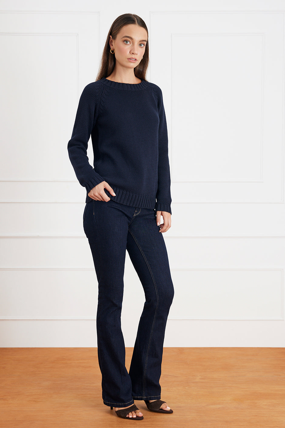 Aspen Crewneck in Midnight Navy