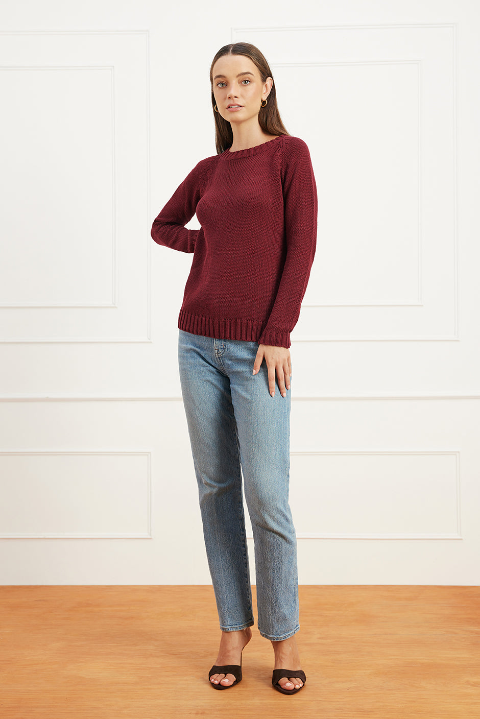 Sloane Crewneck in Burgundy