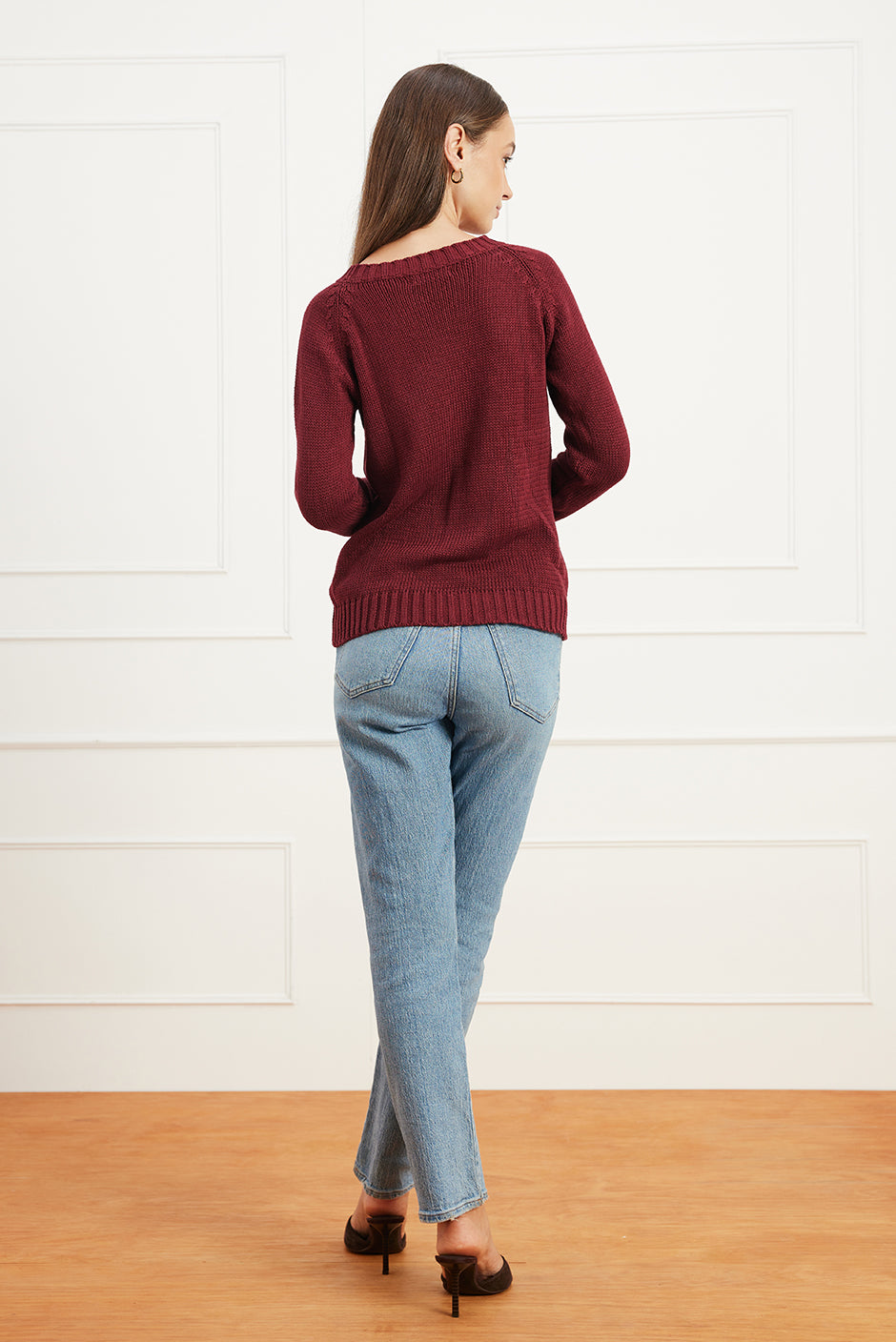 Sloane Crewneck in Burgundy