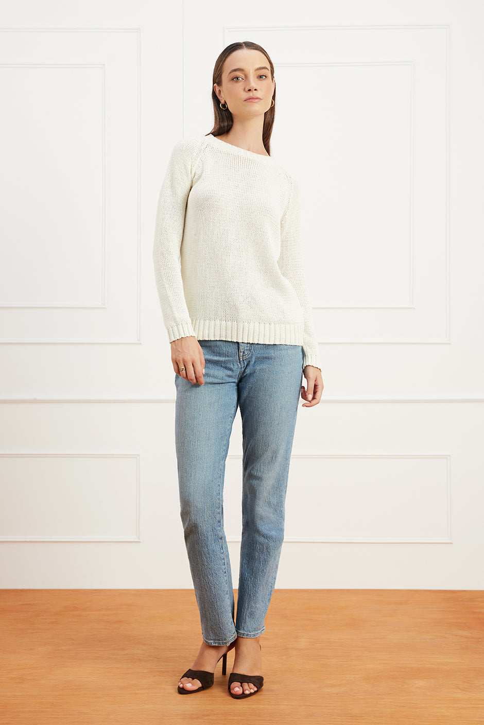 Sloane Crewneck in Oat Milk
