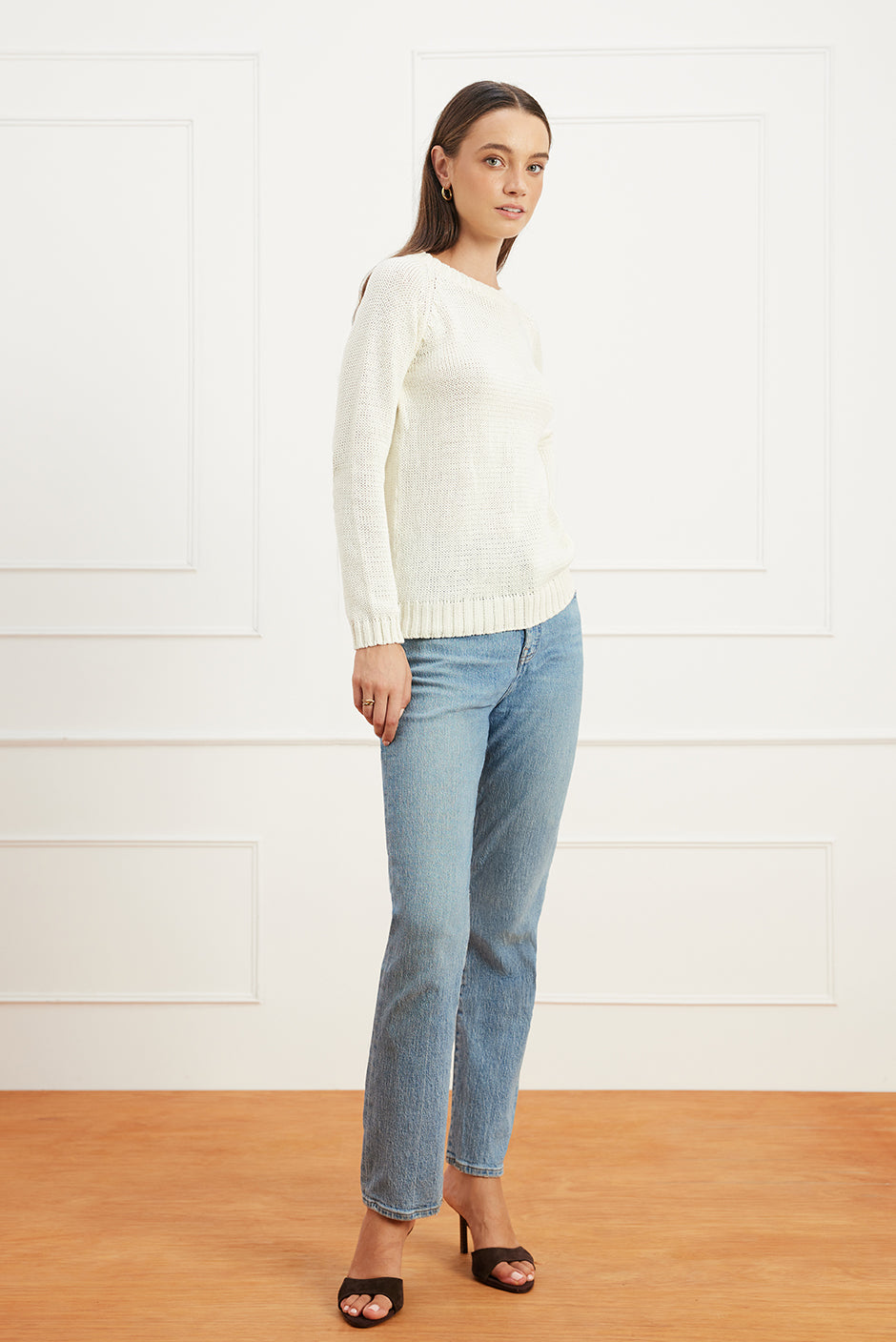 Sloane Crewneck in Oat Milk