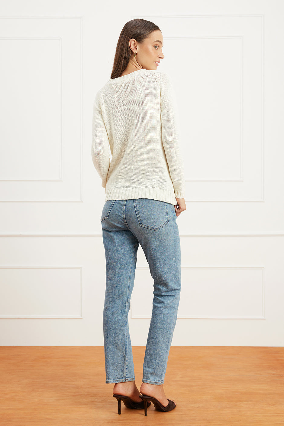 Sloane Crewneck in Oat Milk