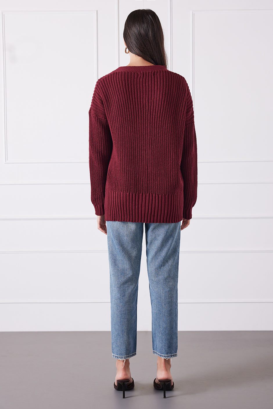 Emily Cardigan in Burgundy
