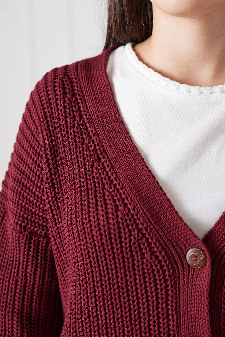 Emily Cardigan in Burgundy